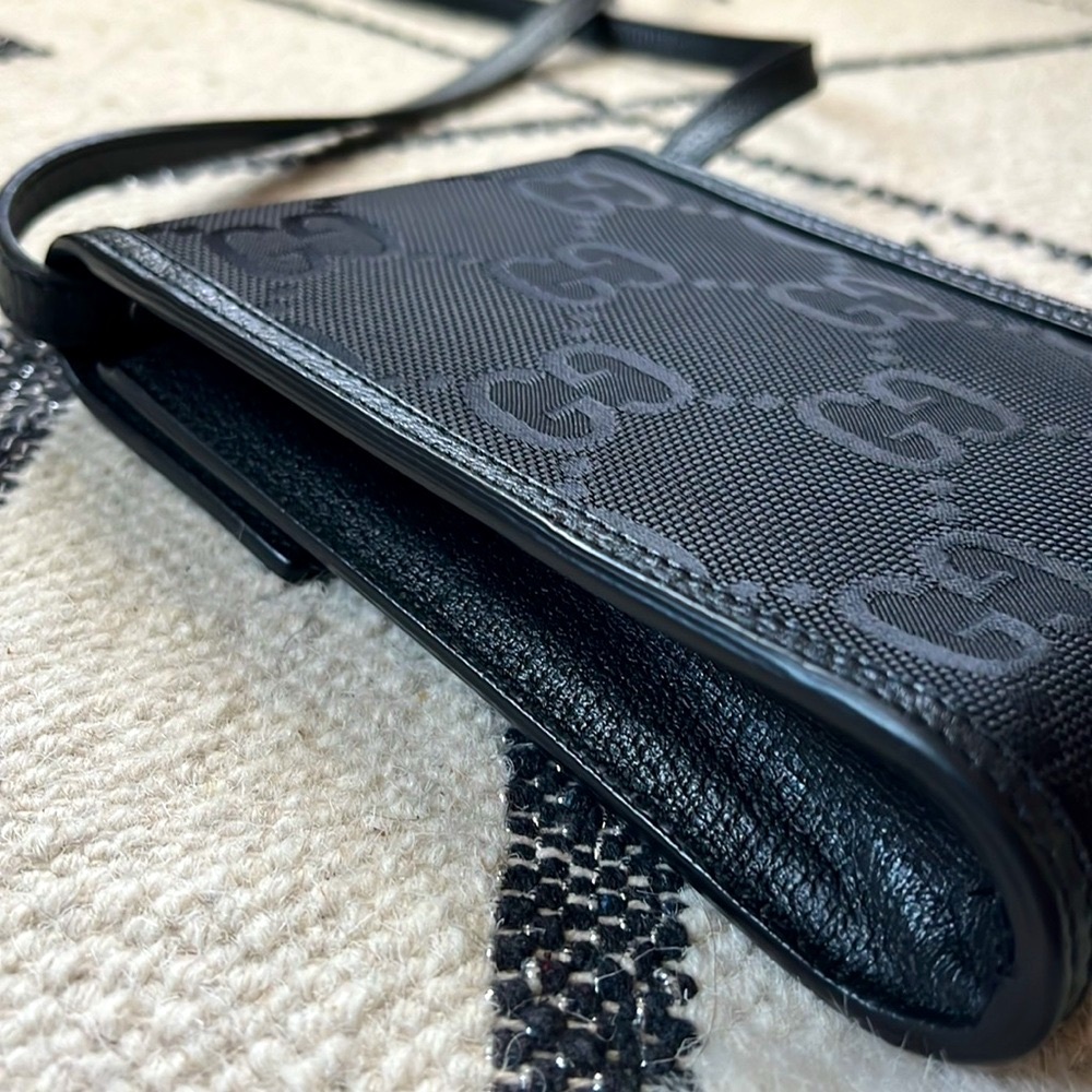 Authentic Gucci Off The Grid Black Mini GG Bag Full Set Crossbody/Phone Monogram - Picture 11 of 16